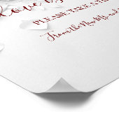 Liebe ist Sweet Dessert Table Floral Wedding Sign Poster (Ecke)