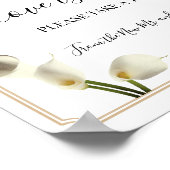 Liebe ist Sweet Dessert Table Wedding Green Sign Poster (Ecke)