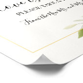 Liebe ist Sweet Dessert Table Wedding Green Sign Poster (Ecke)