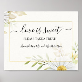 Liebe ist Sweet Dessert Table Wedding Green Sign Poster