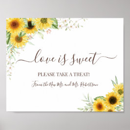 Liebe ist Sweet Dessert Table Wedding Green Sign Poster