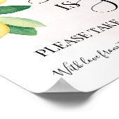 Liebe ist Sweet Dessert Tischdusche Hochzeitslemon Poster (Ecke)