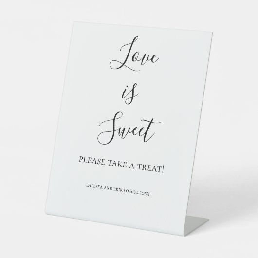 Liebe ist Sweet Dessert Tischschild Sockelschild (Vorderseite)