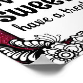 Liebe ist Sweet Desserts Candy Bar Funkelnd Glitze Poster (Ecke)