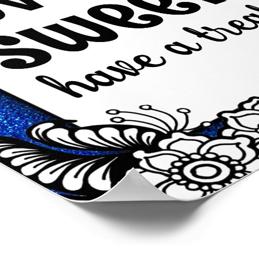 Liebe ist Sweet Desserts Candy Bar Funkelnd Glitze Poster (Ecke)