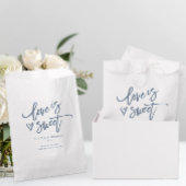 Liebe ist Sweet Dusty Blue Wedding Fun Heart Geschenktütchen