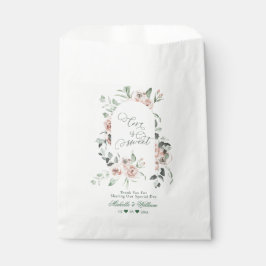 Liebe ist Sweet Dusty Rose Eukalyptus Wedding Geschenktütchen
