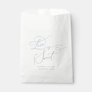 Liebe ist Sweet Elegant Dusty Blue Wedding Geschenktütchen