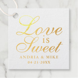 Liebe ist Sweet Elegant Wedding Monogram Geschenkanhänger
