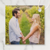 Liebe ist Sweet Elegant Wedding Monogram Geschenkanhänger (Rückseite)