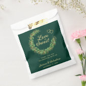 Liebe ist Sweet Emerald Green und Gold Wedding Geschenktütchen (Versiegelt)