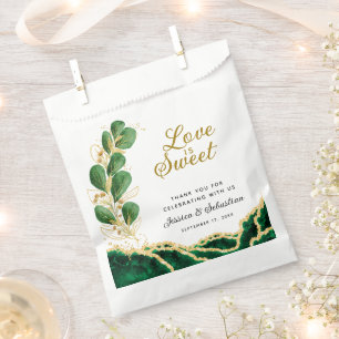 Liebe ist Sweet Emerald Green Wedding Vielen Dank Geschenktütchen