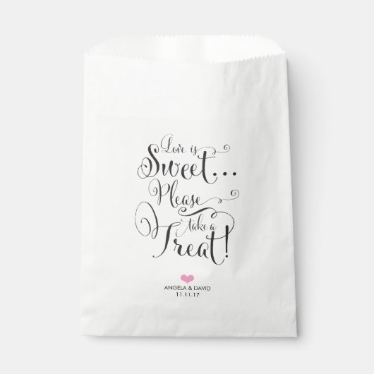 Liebe ist Sweet Fevor Bag Geschenktütchen (Vorderseite)