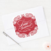 Liebe ist Sweet Gastgeschenk Hochzeit Stickers (Umschlag)