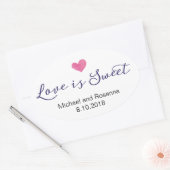 Liebe ist Sweet Gastgeschenk Hochzeit Stickers (Umschlag)