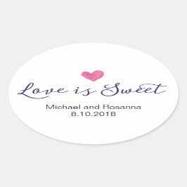 Liebe ist Sweet Gastgeschenk Hochzeit Stickers