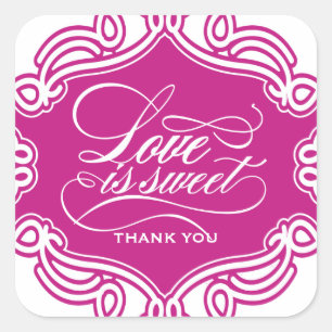 Liebe ist Sweet Gastgeschenk Hochzeit Stickers