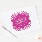 Liebe ist Sweet Gastgeschenk Hochzeit Stickers (Umschlag)