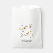 Liebe ist Sweet - Gold Geschenktütchen (Vorderseite)