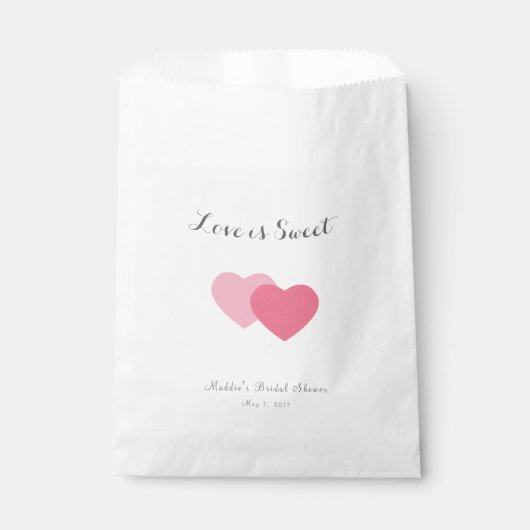 Liebe ist Sweet Hearts Brautparty Gefallen Leckere Geschenktütchen (Vorderseite)