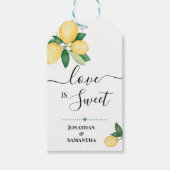 Liebe ist Sweet Lemons Wedding Candy Gunst Geschenkanhänger (Vorderseite)