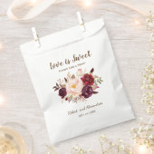 Liebe ist Sweet Marsala Blume Hochzeit Leckerei Geschenktütchen (Ausgeschnitten)