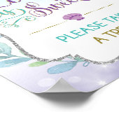 Liebe ist Sweet Mermaid Brautparty Favoriten Zeich Poster (Ecke)