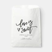 Liebe ist Sweet Modern Fun Wedding Heart Handwriti Geschenktütchen (Vorderseite)
