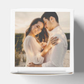 Liebe ist Sweet Modern Heart Script Wedding Foto Geschenkschachtel (Oben)