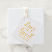 Liebe ist Sweet Modern Heart Script Wedding Gold Geschenkanhänger (Mit Box)
