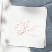 Liebe ist Sweet Napkin - Elegante Hochzeit Serviette