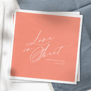 Liebe ist Sweet Napkin - Elegante Hochzeit Serviette