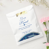 Liebe ist Sweet Navy Blue Wedding Agate Geschenktütchen (Versiegelt)