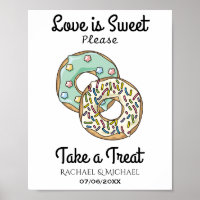 Liebe ist Sweet Nehmen Sie eine Leckerei Donut Bar