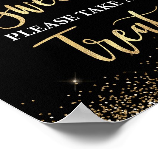 Liebe ist Sweet Nehmen Sie eine Leckerei Signieren Poster (Ecke)