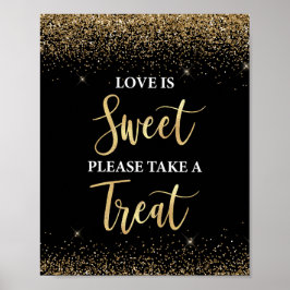 Liebe ist Sweet Nehmen Sie eine Leckerei Signieren Poster