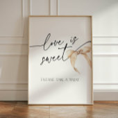 Liebe ist Sweet Neutral Bow Brautparty Krawatte Kn Sockelschild