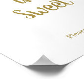 Liebe ist Sweet Occasion Sign in Gold Confetti Dot Poster (Ecke)