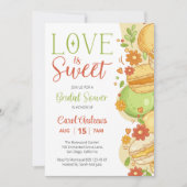 Liebe ist Sweet Pastel Macaron Brautparty Einladung (Vorderseite)