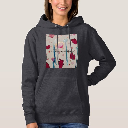 Liebe ist Sweet Peach Fuzz Hoodie (Vorderseite)