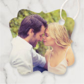 Liebe ist Sweet Pink Black Modern Script Hochzeit Geschenkanhänger (Rückseite)