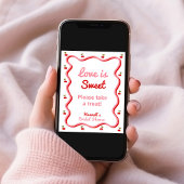 Liebe ist Sweet Retro Cherry Brautparty-Zeichen Poster