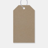 Liebe ist Sweet Rustic Kraft Wedding Monogram Geschenkanhänger (Rückseite)