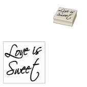 Liebe ist Sweet - Script Gummistempel (Stempel)