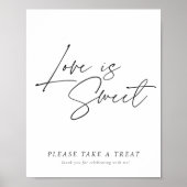 Liebe ist Sweet Sign Modern Brautparty Poster (Vorne)