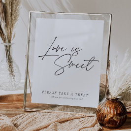 Liebe ist Sweet Sign Modern Brautparty Poster