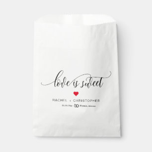 Liebe ist Sweet Simple Elegant Script Wedding Geschenktütchen