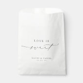 Liebe ist Sweet Simple Modern Chic Script Geschenktütchen (Vorderseite)