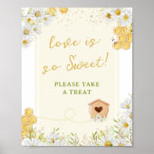 Liebe ist Sweet Take Leckerei Hummeln Brautparty Poster (Vorne)
