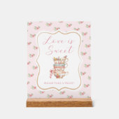 Liebe ist Sweet Tee Party Brautparty Gefallen Acrylschild (Vorderseite)